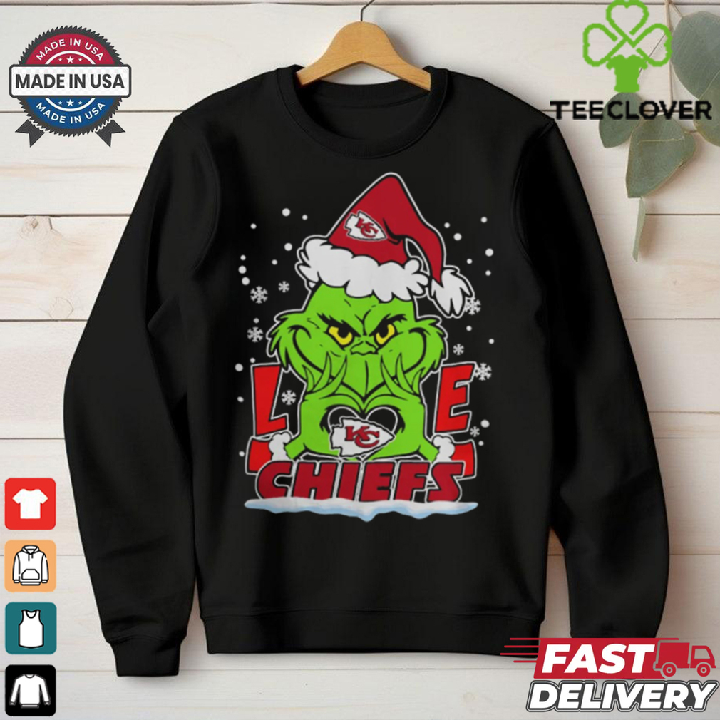 The Grinch Love Heart 2024 Kansas City Chiefs Football Christmas Shirt The Grinch Love Heart 2024 Kansas City Chiefs Football Christmas Shirt