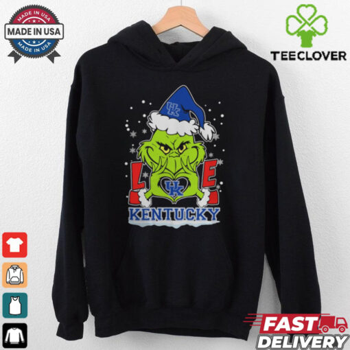 The Grinch Love Heart 2024 Kentucky Wildcats Football Christmas Shirt