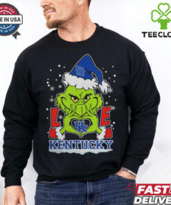 The Grinch Love Heart 2024 Kentucky Wildcats Football Christmas Shirt