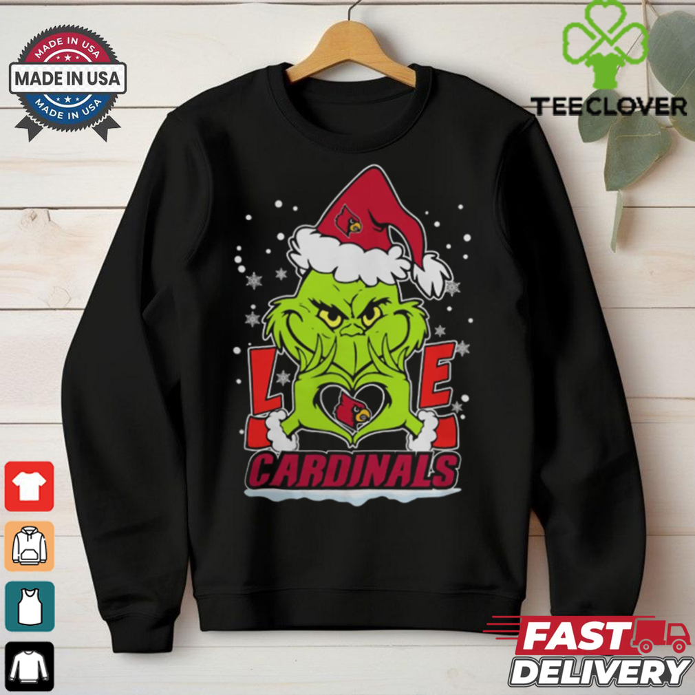 The Grinch Love Heart 2024 Louisville Cardinals Football Christmas Shirt The Grinch Love Heart 2024 Louisville Cardinals Football Christmas Shirt