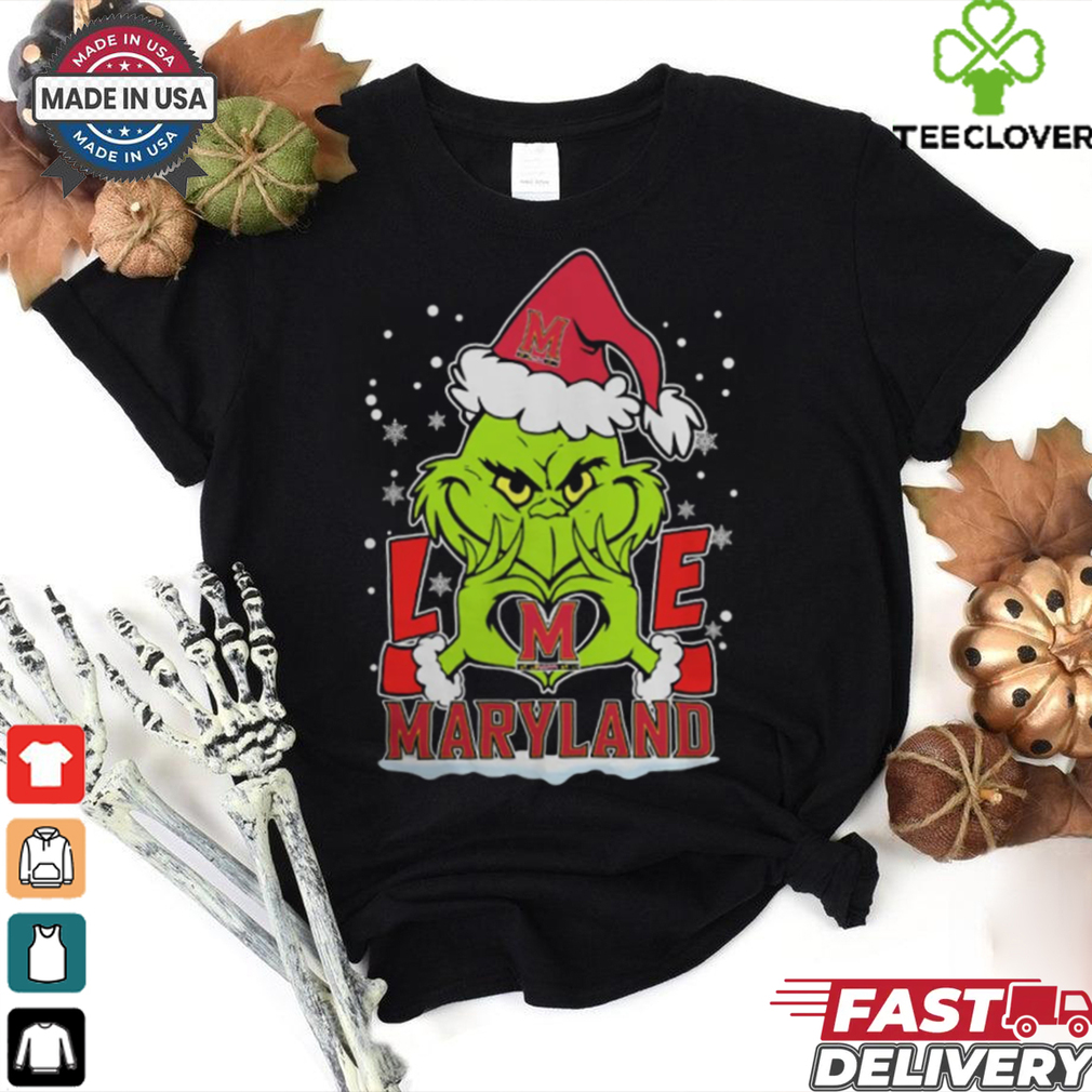 The Grinch Love Heart 2024 Maryland Terrapins Football Christmas Shirt The Grinch Love Heart 2024 Maryland Terrapins Football Christmas Shirt