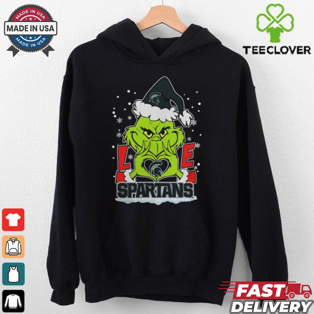 The Grinch Love Heart 2024 Michigan State Spartans Football Christmas Shirt The Grinch Love Heart 2024 Michigan State Spartans Football Christmas Shirt