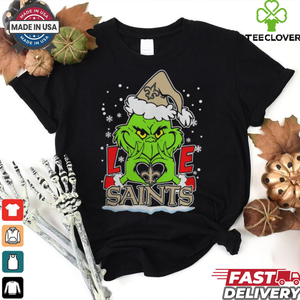 The Grinch Love Heart 2024 New Orleans Saints Football Christmas Shirt The Grinch Love Heart 2024 New Orleans Saints Football Christmas Shirt