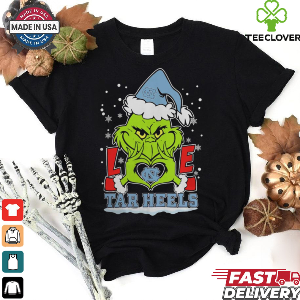 The Grinch Love Heart 2024 North Carolina Tar Heels Football Christmas Shirt The Grinch Love Heart 2024 North Carolina Tar Heels Football Christmas Shirt