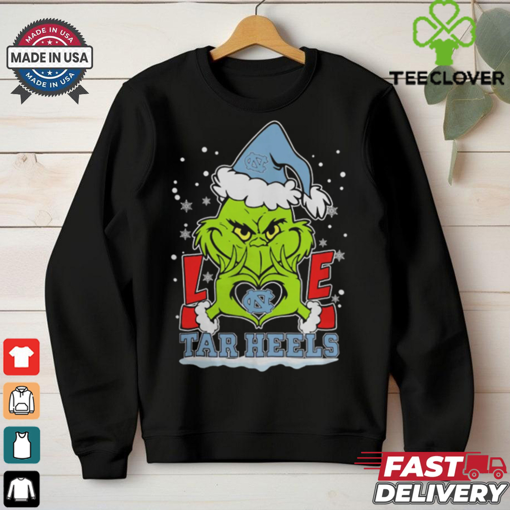 The Grinch Love Heart 2024 North Carolina Tar Heels Football Christmas Shirt The Grinch Love Heart 2024 North Carolina Tar Heels Football Christmas Shirt