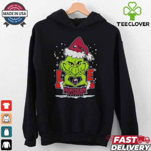 The Grinch Love Heart 2024 Northern Illinois Huskies Football Christmas Shirt