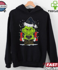 The Grinch Love Heart 2024 Notre Dame Fighting Irish Football Christmas Shirt