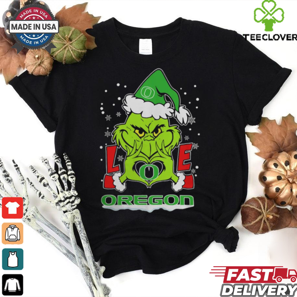 The Grinch Love Heart 2024 Oregon Ducks Football Christmas Shirt The Grinch Love Heart 2024 Oregon Ducks Football Christmas Shirt