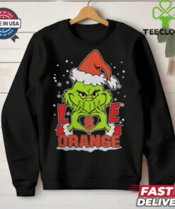 The Grinch Love Heart 2024 Syracuse Orange Football Christmas Shirt