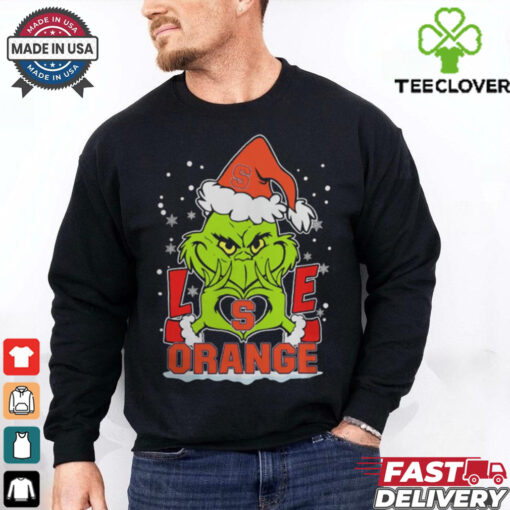 The Grinch Love Heart 2024 Syracuse Orange Football Christmas Shirt