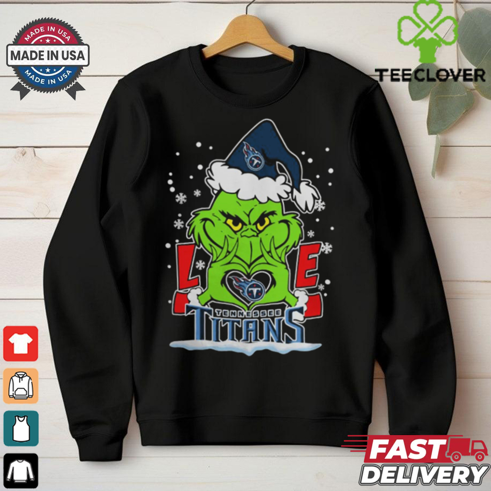 The Grinch Love Heart 2024 Tennessee Titans Football Christmas Shirt The Grinch Love Heart 2024 Tennessee Titans Football Christmas Shirt