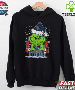 The Grinch Love Heart 2024 Tennessee Titans Football Christmas Shirt