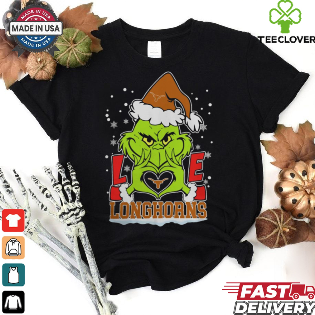 The Grinch Love Heart 2024 Texas Longhorns Football Christmas Shirt The Grinch Love Heart 2024 Texas Longhorns Football Christmas Shirt