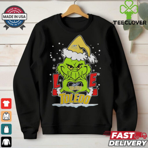 The Grinch Love Heart 2024 Toledo Rockets Football Christmas Shirt