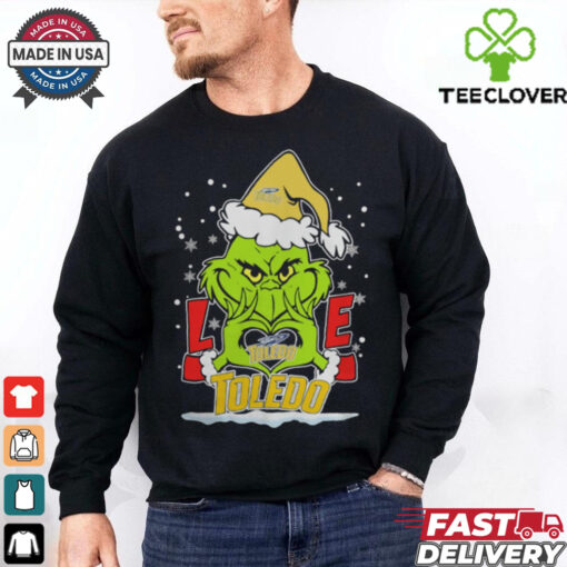 The Grinch Love Heart 2024 Toledo Rockets Football Christmas Shirt