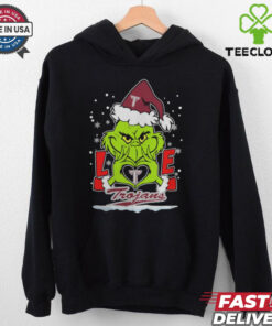 The Grinch Love Heart 2024 Troy Trojans Football Christmas Shirt