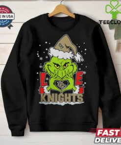 The Grinch Love Heart 2024 UCF Knights Football Christmas Shirt