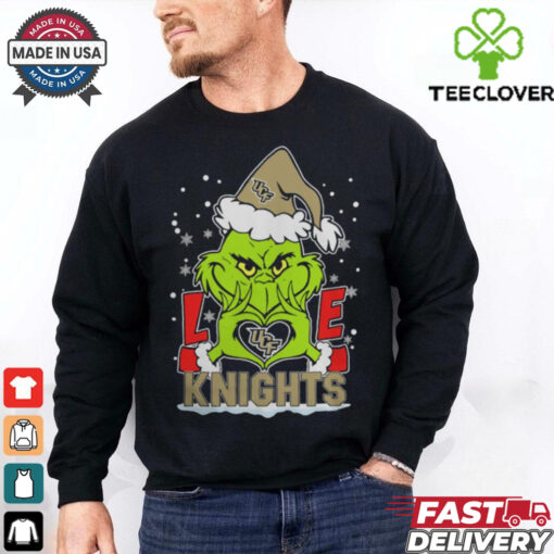 The Grinch Love Heart 2024 UCF Knights Football Christmas Shirt