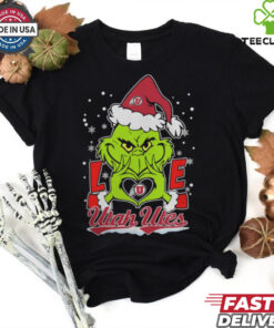 The Grinch Love Heart 2024 Utah Utes Football Christmas Shirt