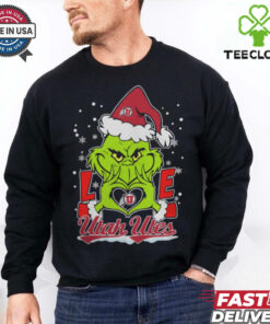 The Grinch Love Heart 2024 Utah Utes Football Christmas Shirt