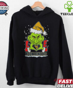 The Grinch Love Heart 2024 West Virginia Mountaineers Football Christmas Shirt