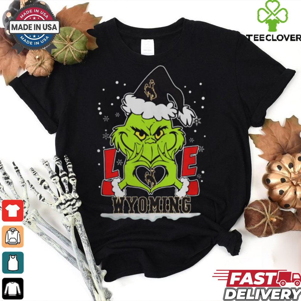 The Grinch Love Heart 2024 Wyoming Cowboys Football Christmas Shirt The Grinch Love Heart 2024 Wyoming Cowboys Football Christmas Shirt