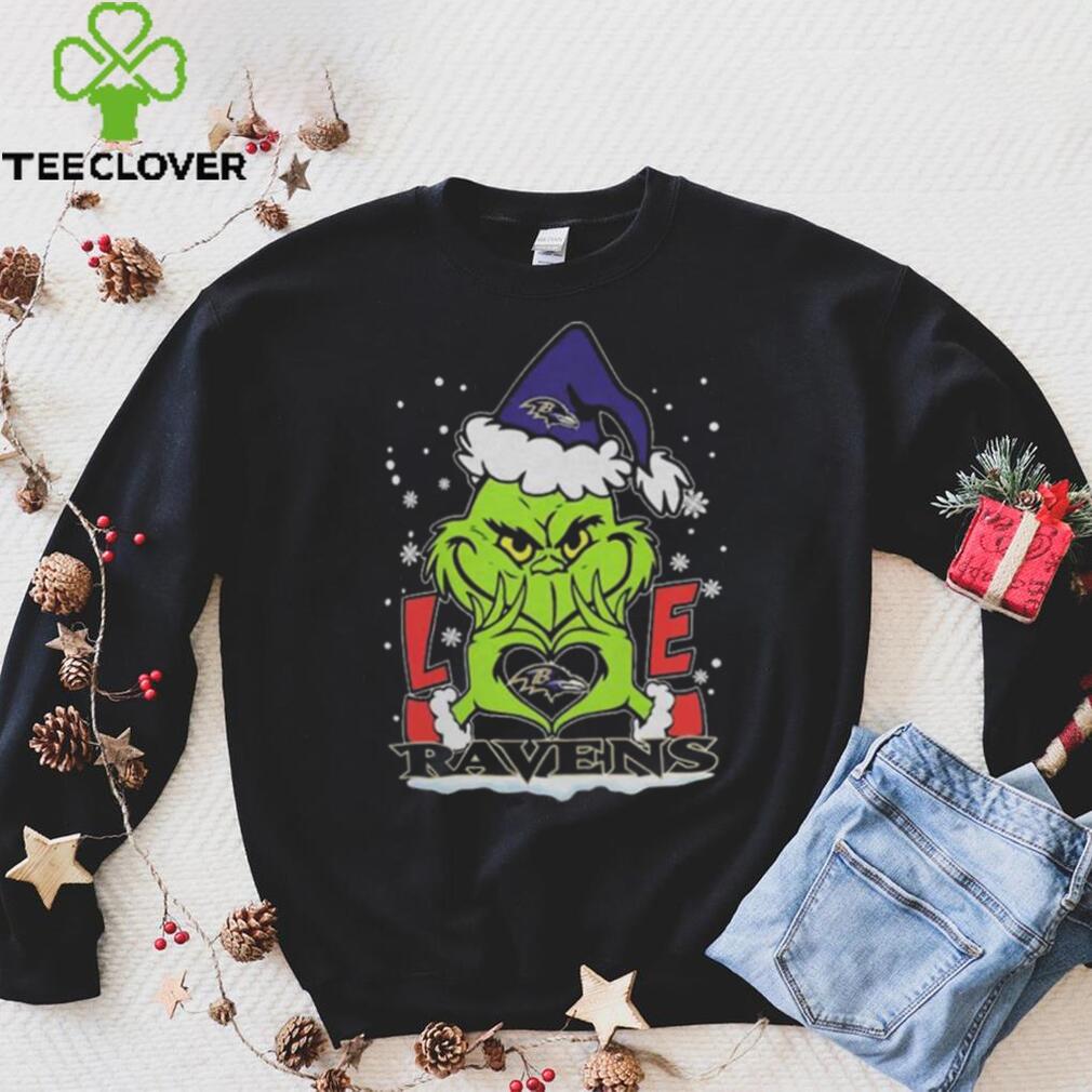 The Grinch Love Heart Baltimore Ravens Football Christmas 2023 Shirt The Grinch Love Heart Baltimore Ravens Football Christmas 2023 Shirt