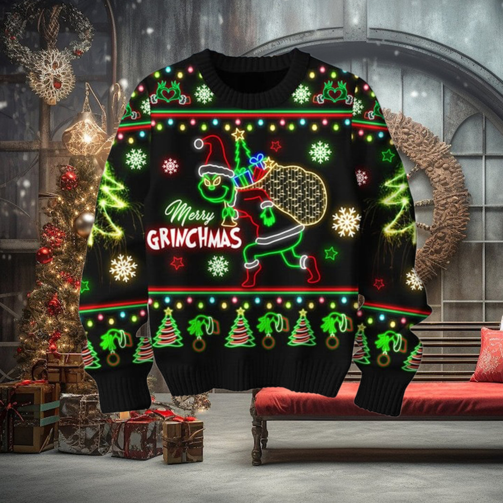 The Grinch Merry Christmas Light Special Sweater The Grinch Merry Christmas Light Special Sweater