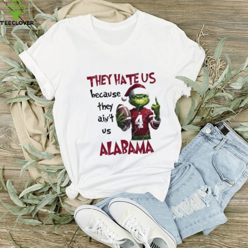 The Grinch Middle Finger They Hate Us Because Ain’t Us Alabama Crimson Tide Christmas Shirt