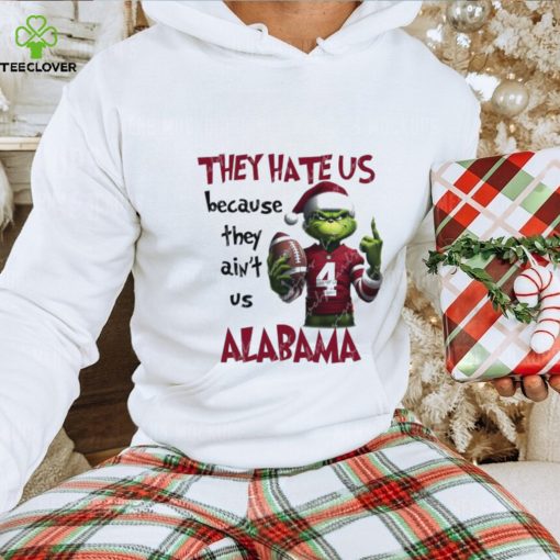 The Grinch Middle Finger They Hate Us Because Ain’t Us Alabama Crimson Tide Christmas Shirt