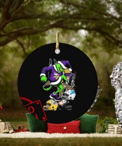 The Grinch Minnesota Vikings Stomp On NFL Teams Christmas Ornament