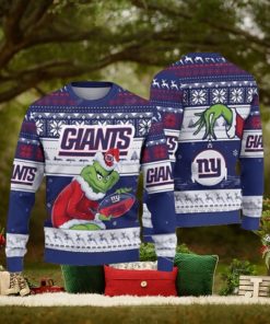 The Grinch New York Giants All Over Print 3D Ugly Christmas Sweater Xmas 3D Printed Christmas Sweater Gift