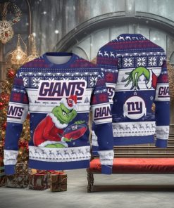The Grinch New York Giants All Over Print 3D Ugly Christmas Sweater Xmas 3D Printed Christmas Sweater Gift