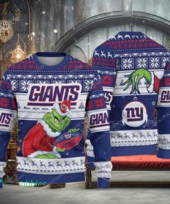The Grinch New York Giants All Over Print 3D Ugly Christmas Sweater