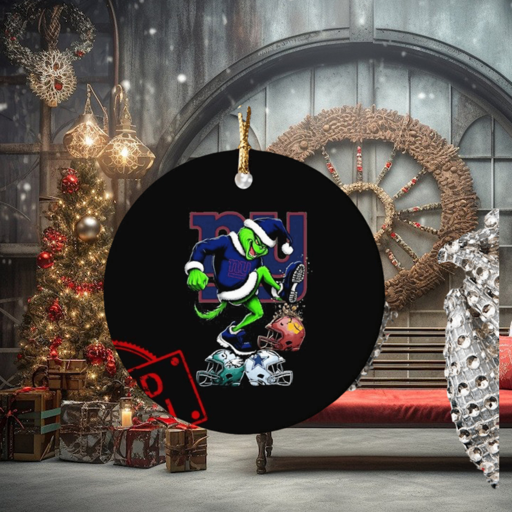The Grinch New York Giants Stomp On NFL Teams Christmas Ornament The Grinch New York Giants Stomp On NFL Teams Christmas Ornament
