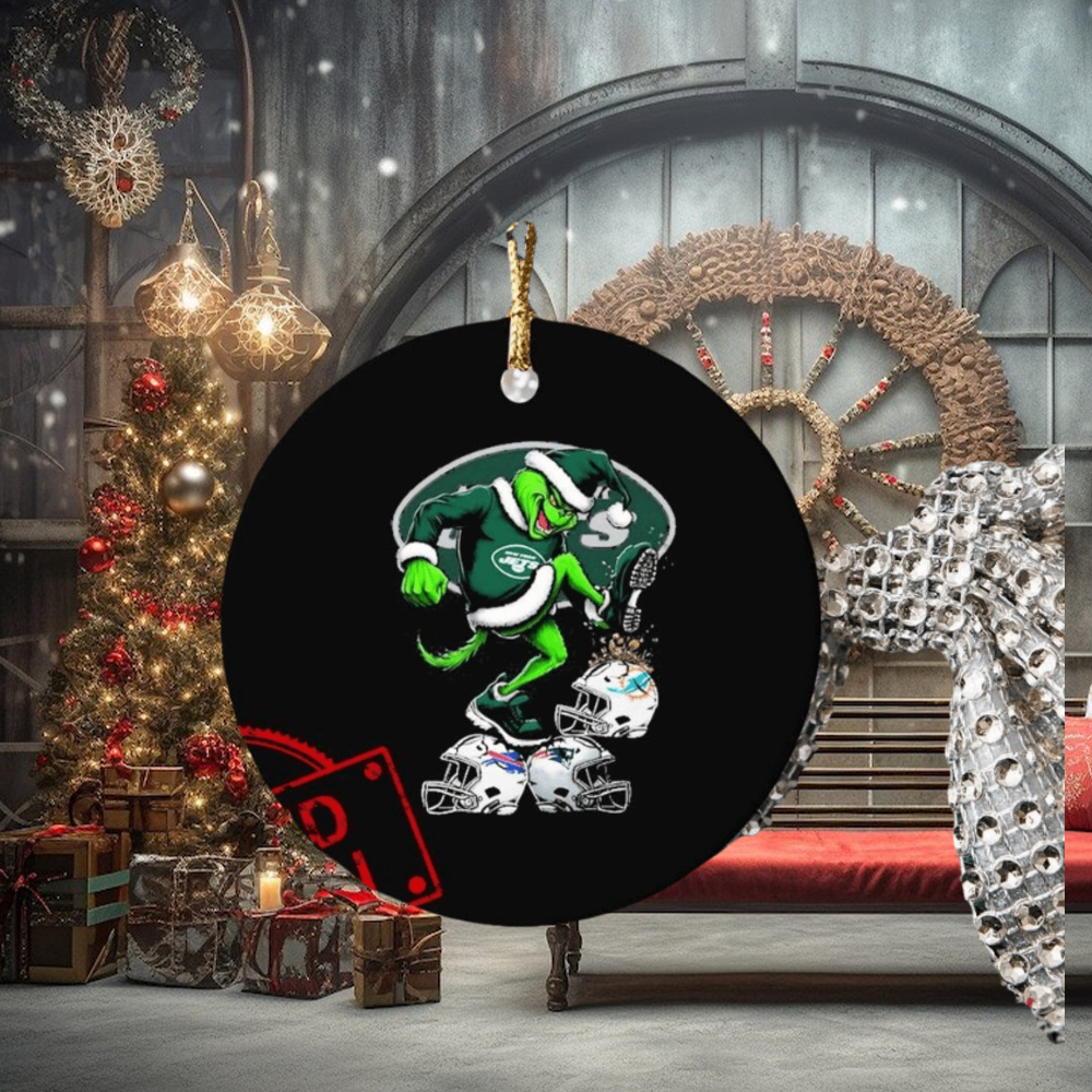 The Grinch New York Jet Stomp On NFL Teams Christmas Ornament The Grinch New York Jet Stomp On NFL Teams Christmas Ornament