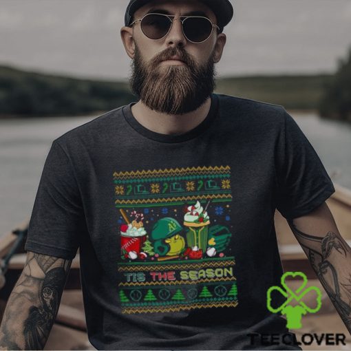 The Grinch Oakland Athletics Tis The Damn Season Ugly Christmas Shirt