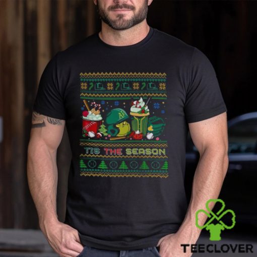 The Grinch Oakland Athletics Tis The Damn Season Ugly Christmas Shirt