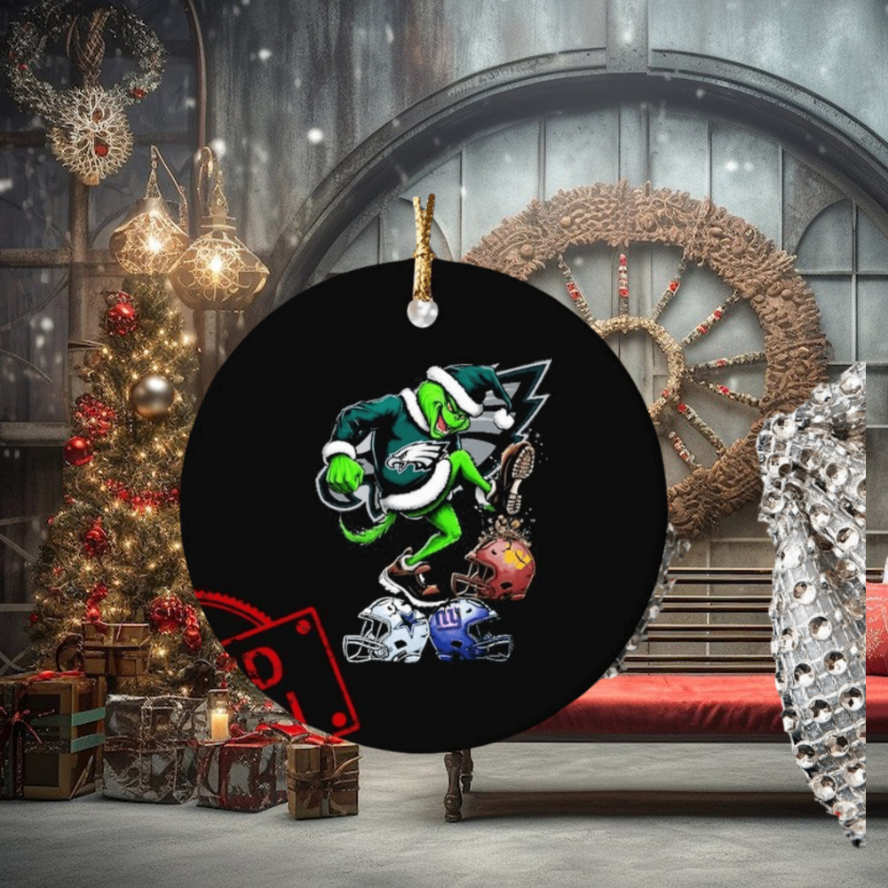 The Grinch Philadelphia Eagles Stomp On NFL Teams Christmas Ornament The Grinch Philadelphia Eagles Stomp On NFL Teams Christmas Ornament
