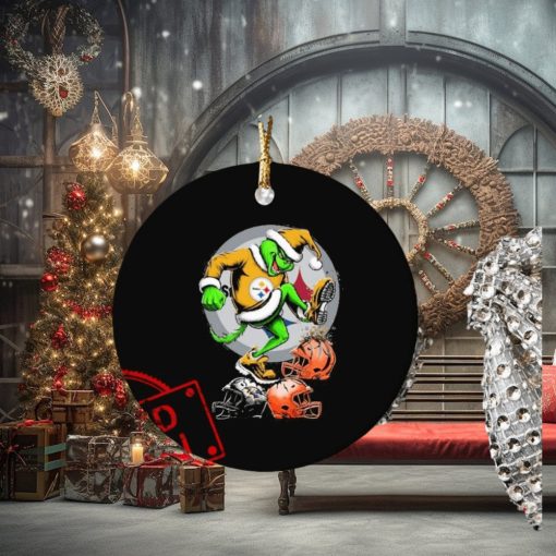 The Grinch Pittsburgh Steelers Stomp On NFL Teams Christmas Ornament