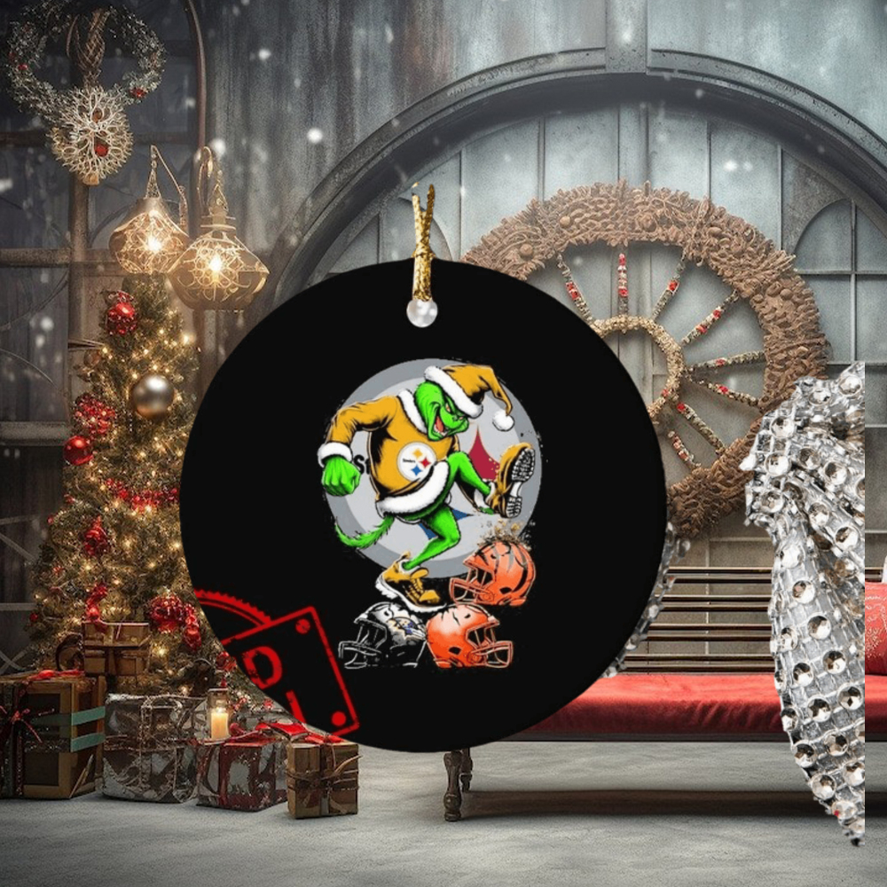 The Grinch Pittsburgh Steelers Stomp On NFL Teams Christmas Ornament The Grinch Pittsburgh Steelers Stomp On NFL Teams Christmas Ornament
