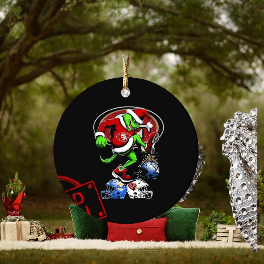 The Grinch San Francisco 49ers Stomp On NFL Teams Christmas Ornament The Grinch San Francisco 49ers Stomp On NFL Teams Christmas Ornament