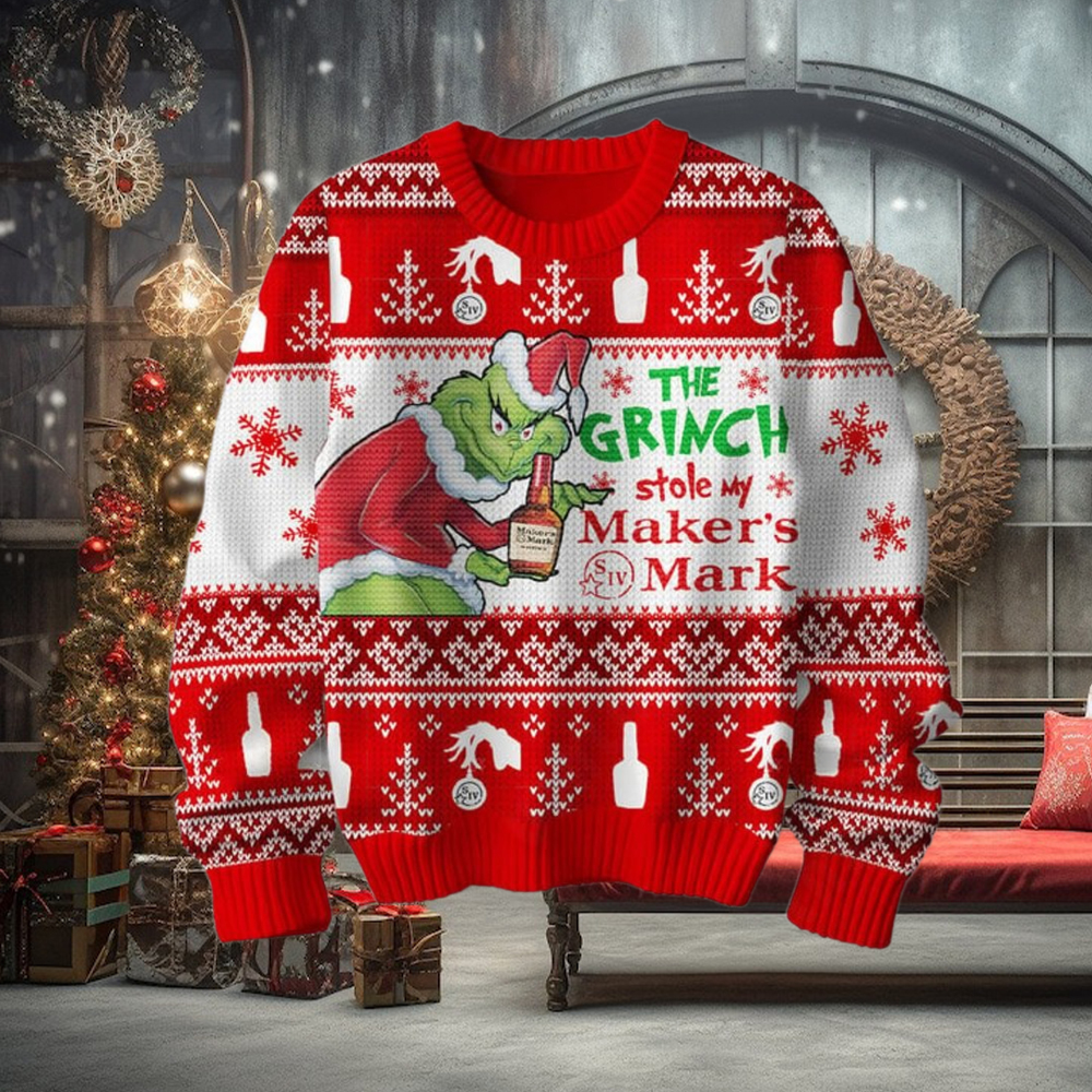 The Grinch Santa Hat Stole My Maker’s Mark Ugly Christmas Sweater The Grinch Santa Hat Stole My Maker’s Mark Ugly Christmas Sweater