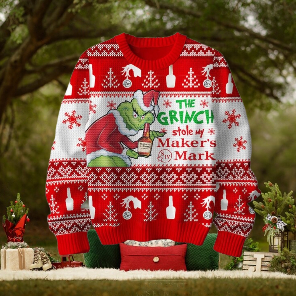 The Grinch Santa Hat Stole My Maker’s Mark Ugly Christmas Sweater The Grinch Santa Hat Stole My Maker’s Mark Ugly Christmas Sweater