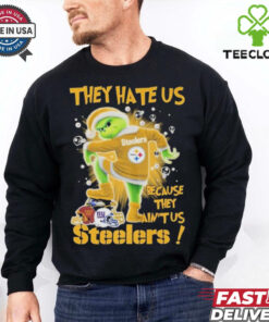 The Grinch Santa X Pittsburgh Steelers They Hate Us Because They Ain’t Us Washington Commanders New York Giants Baltimore Ravens T shirts