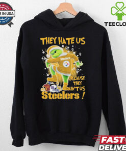 The Grinch Santa X Pittsburgh Steelers They Hate Us Because They Ain’t Us Washington Commanders New York Giants Baltimore Ravens T shirts