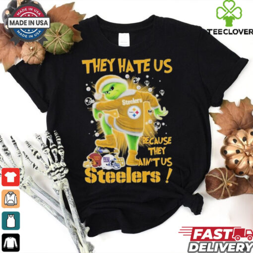 The Grinch Santa X Pittsburgh Steelers They Hate Us Because They Ain’t Us Washington Commanders New York Giants Baltimore Ravens T shirts