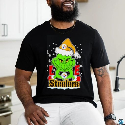 The Grinch Santa love Pittsburgh Steelers hoodie, sweater, longsleeve, shirt v-neck, t-shirt