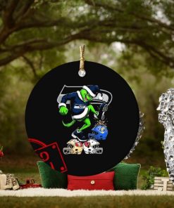 The Grinch Seattle Seahawks Stomp On NFL Teams Christmas Ornament