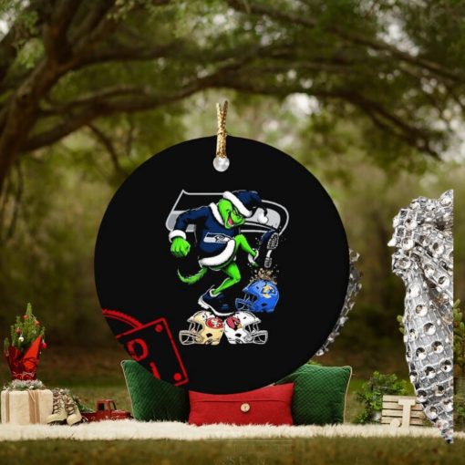 The Grinch Seattle Seahawks Stomp On NFL Teams Christmas Ornament